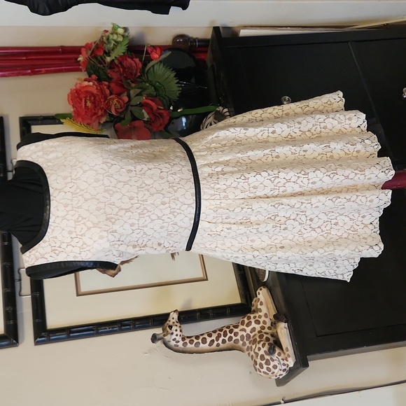 Leather & Lace Dress - Picture 1 of 6